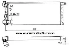 Radiatore supplementare olio panda 4x4 prima serie 141