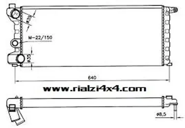 Radiatore panda 4x4 prima serie 141